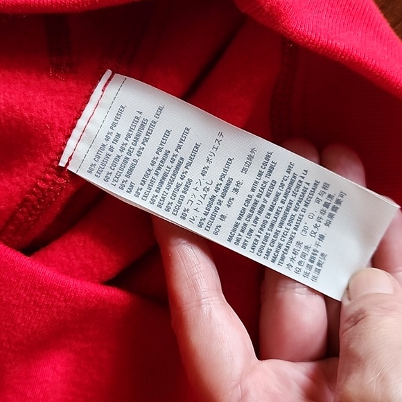 Abercrombie & Fitch pop over red hoodie sweatshirt xs size vintage - Picture 8 of 16